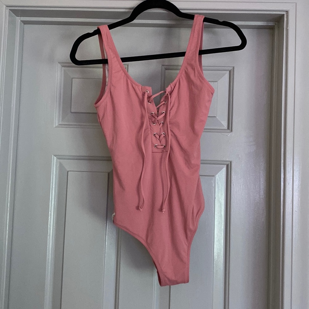 NWT Rhythm Livin’Sun chaser Lace up One Piece bathing suit